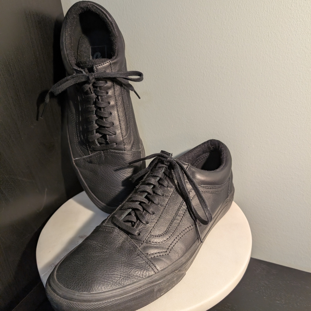 Vans🖤🖤🖤 M10 Old Skool Classic Tumble Triple Black Monochromatic  Like New